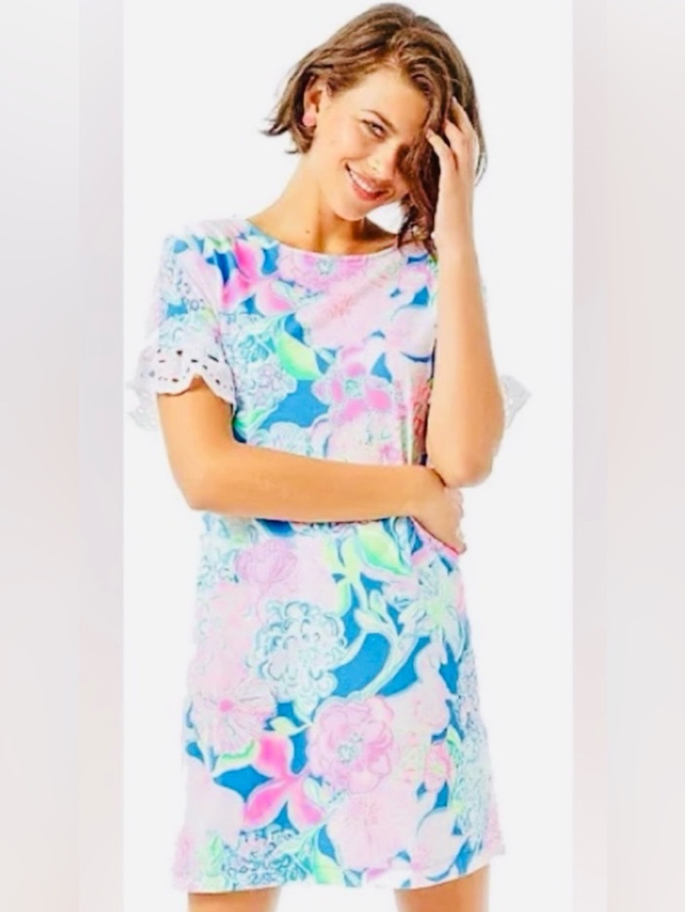 Lilly Pulitzer Helina T-shirt dress in “Peony For Your Thoughts" floral print